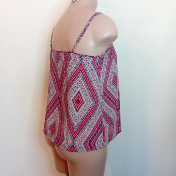 Hollister‎ Cami Paisley Geometric Print Adjustable Straps Top Casual Summer S - Picture 4 of 16